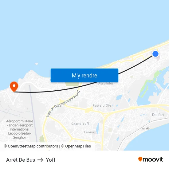 Arrêt De Bus to Yoff map