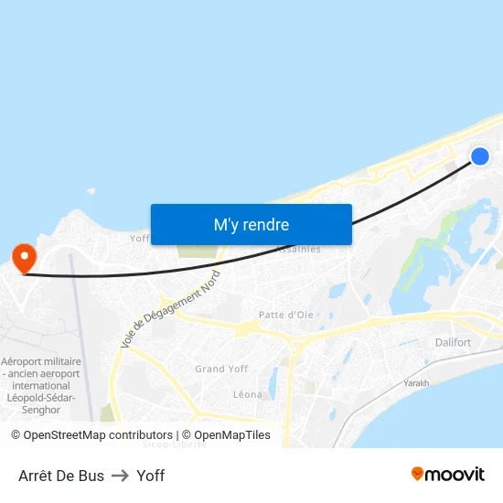 Arrêt De Bus to Yoff map