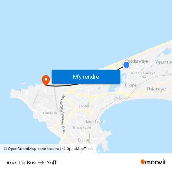 Arrêt De Bus to Yoff map