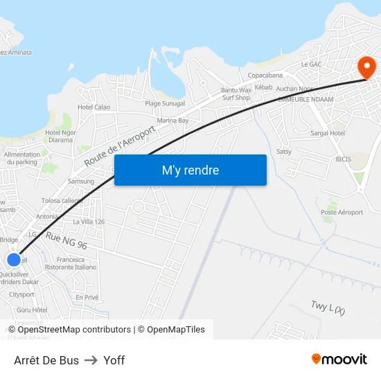 Arrêt De Bus to Yoff map