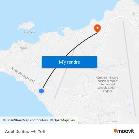 Arrêt De Bus to Yoff map