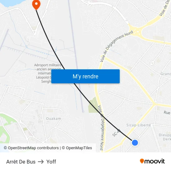 Arrêt De Bus to Yoff map