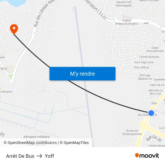 Arrêt De Bus to Yoff map