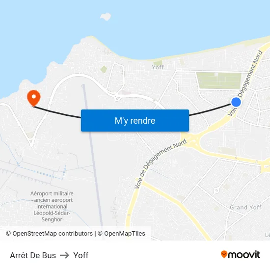 Arrêt De Bus to Yoff map