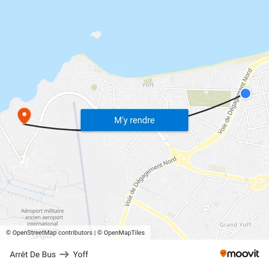 Arrêt De Bus to Yoff map