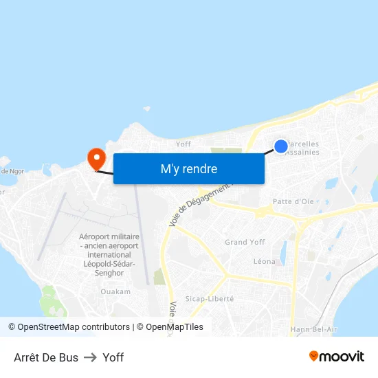 Arrêt De Bus to Yoff map