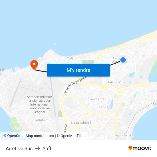 Arrêt De Bus to Yoff map