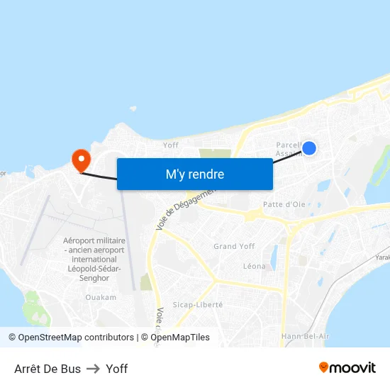 Arrêt De Bus to Yoff map
