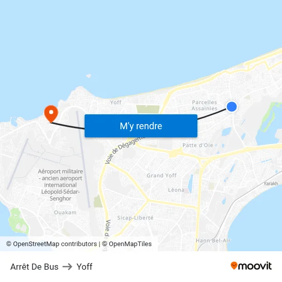 Arrêt De Bus to Yoff map