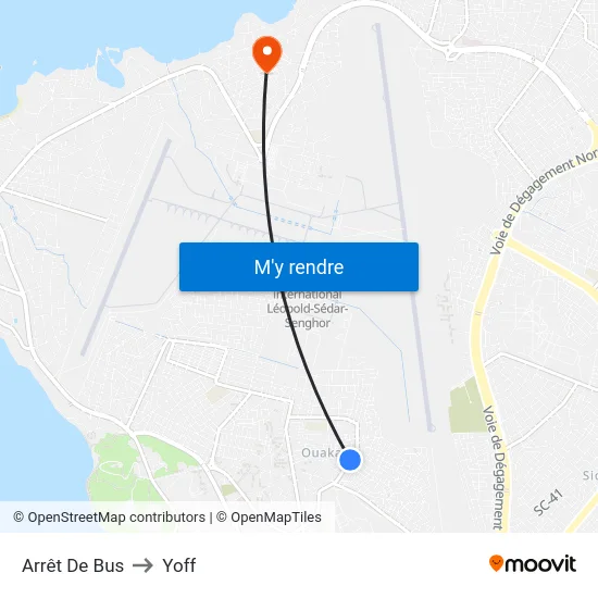 Arrêt De Bus to Yoff map