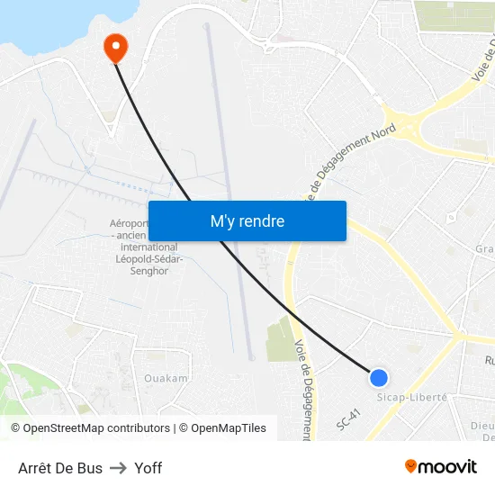 Arrêt De Bus to Yoff map