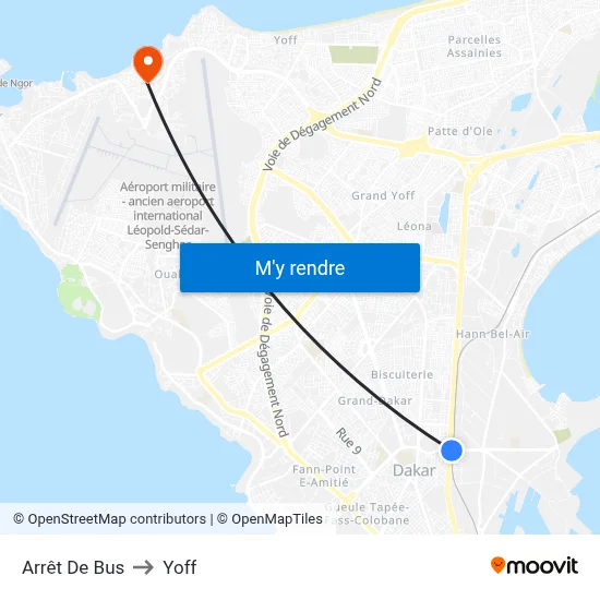 Arrêt De Bus to Yoff map