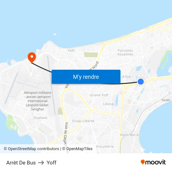 Arrêt De Bus to Yoff map