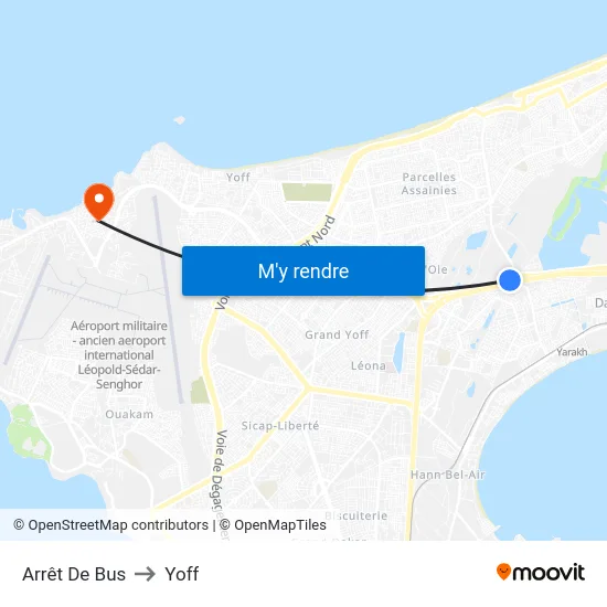 Arrêt De Bus to Yoff map