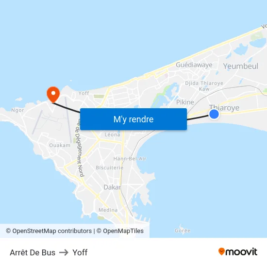 Arrêt De Bus to Yoff map