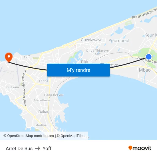 Arrêt De Bus to Yoff map