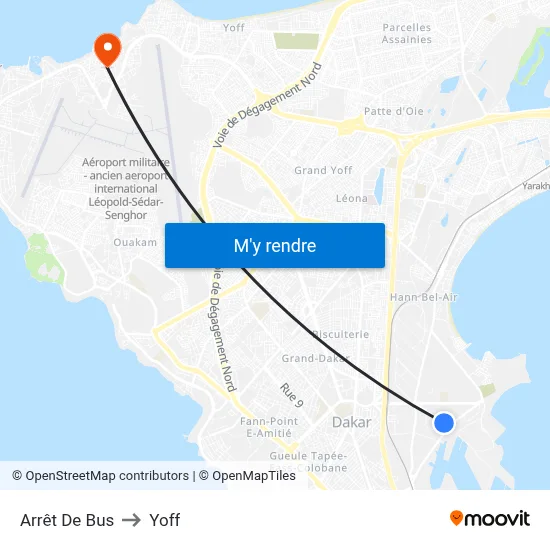 Arrêt De Bus to Yoff map