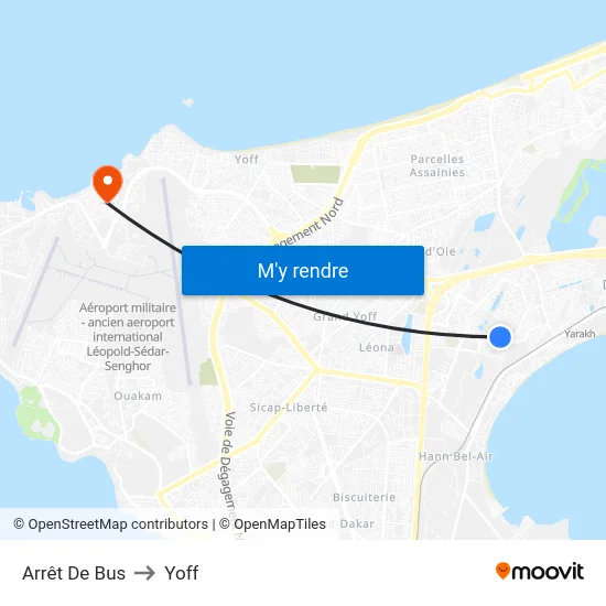 Arrêt De Bus to Yoff map