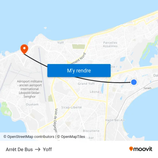 Arrêt De Bus to Yoff map