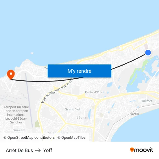 Arrêt De Bus to Yoff map