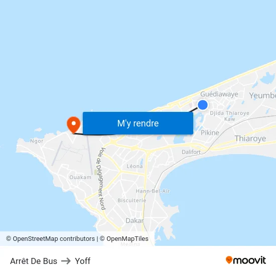 Arrêt De Bus to Yoff map