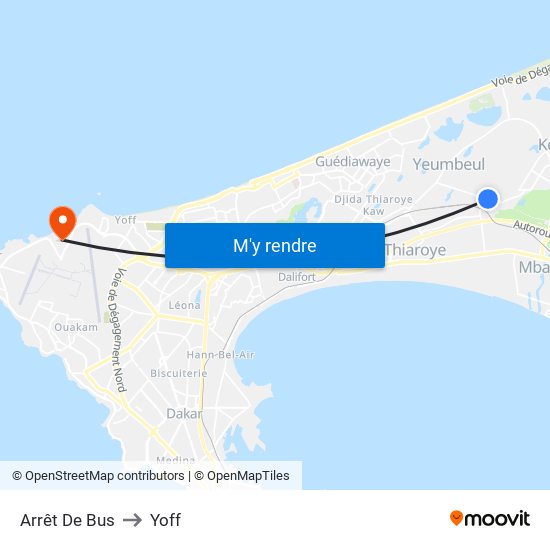 Arrêt De Bus to Yoff map