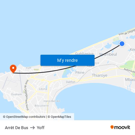 Arrêt De Bus to Yoff map