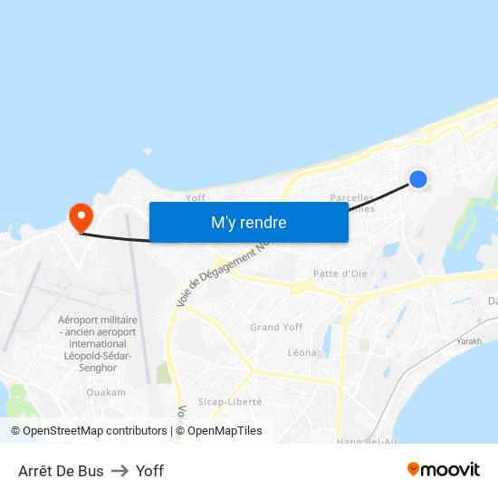 Arrêt De Bus to Yoff map