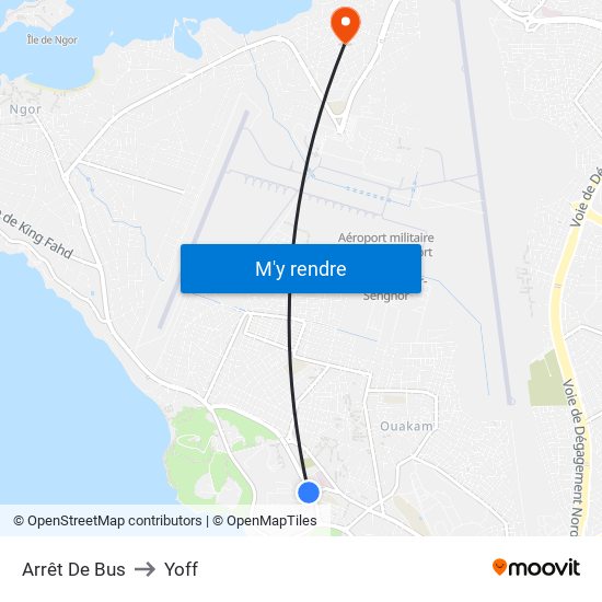 Arrêt De Bus to Yoff map