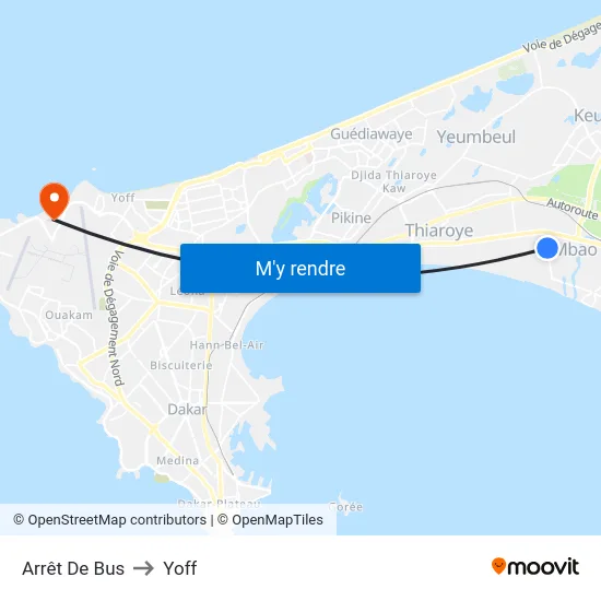 Arrêt De Bus to Yoff map