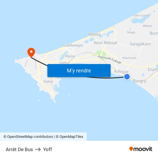 Arrêt De Bus to Yoff map