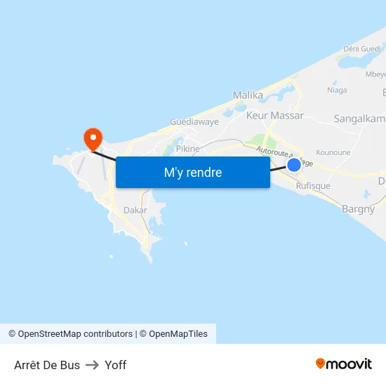 Arrêt De Bus to Yoff map