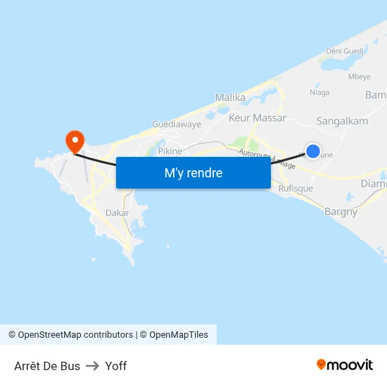 Arrêt De Bus to Yoff map