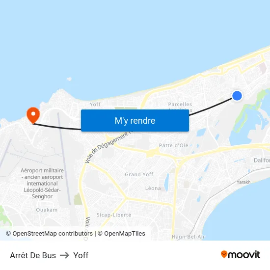 Arrêt De Bus to Yoff map