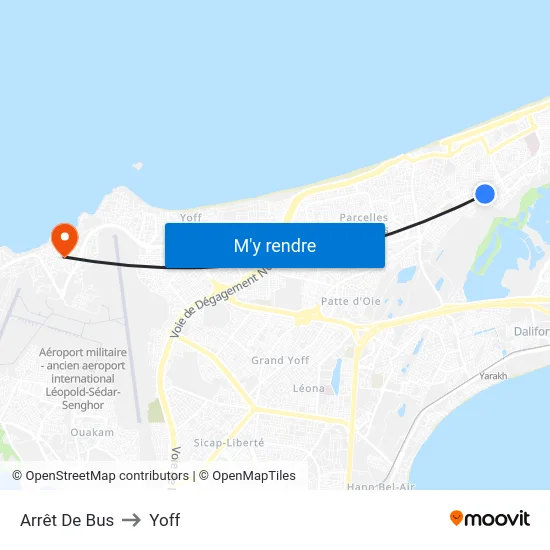 Arrêt De Bus to Yoff map