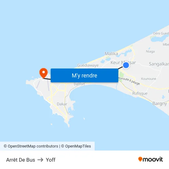 Arrêt De Bus to Yoff map