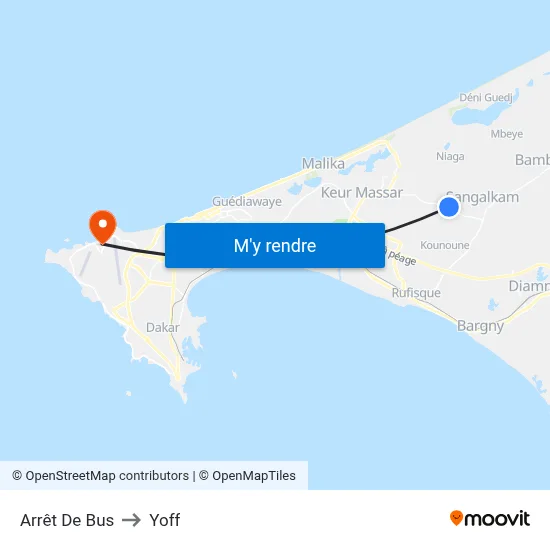 Arrêt De Bus to Yoff map