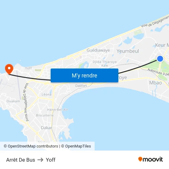 Arrêt De Bus to Yoff map