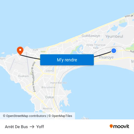 Arrêt De Bus to Yoff map