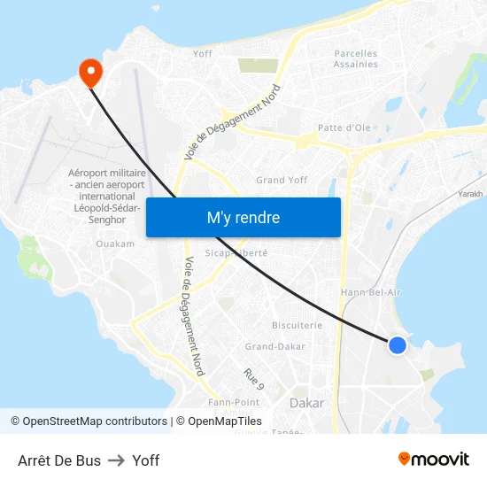 Arrêt De Bus to Yoff map