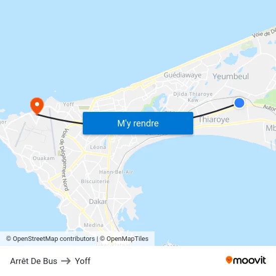 Arrêt De Bus to Yoff map