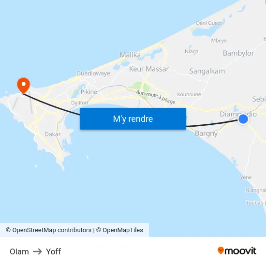 Olam to Yoff map