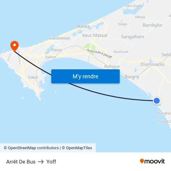 Arrêt De Bus to Yoff map