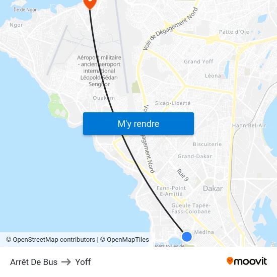Arrêt De Bus to Yoff map