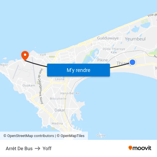 Arrêt De Bus to Yoff map