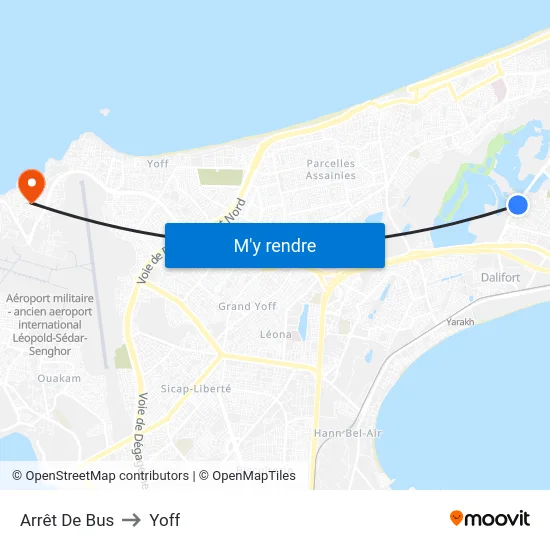 Arrêt De Bus to Yoff map