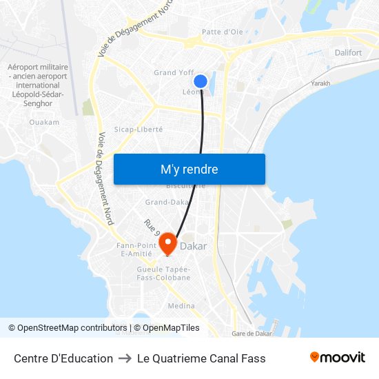 Centre D'Education to Le Quatrieme Canal Fass map