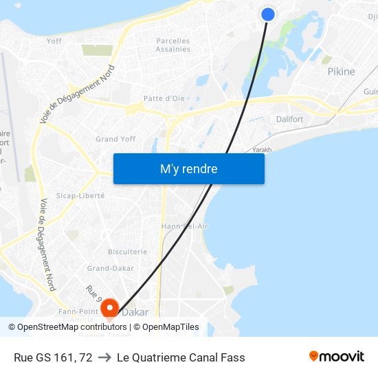 Rue GS 161, 72 to Le Quatrieme Canal Fass map