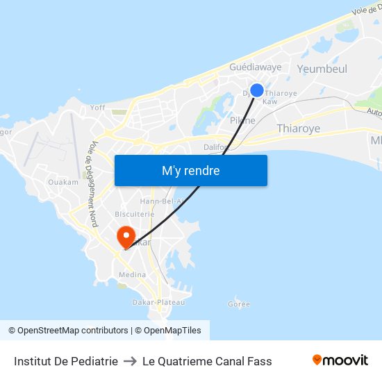Institut De Pediatrie to Le Quatrieme Canal Fass map