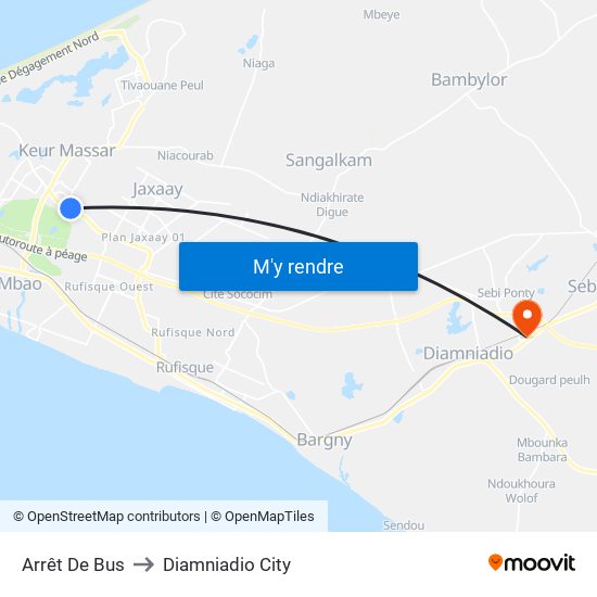 Arrêt De Bus to Diamniadio City map